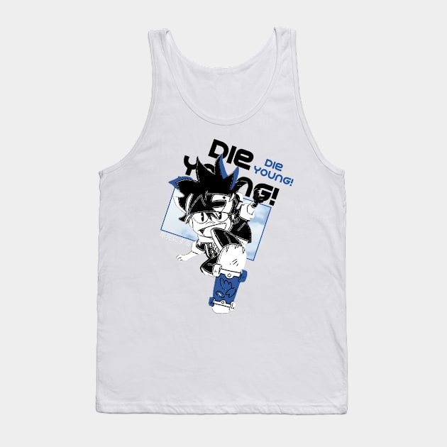 SK8 The Infinity ''DIE YOUNG'' V2 Tank Top by riventis66